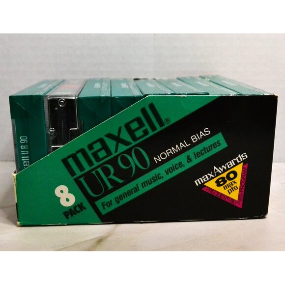 Maxell Audio Recording Cassettes 8 Pack New UR90 45 Min Per Side Voice Music - Picture 3 of 5